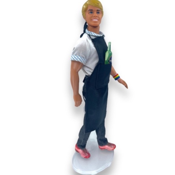 Barista Ken - vintage ken, cleaned and presented in fashion by Guillotine MTL - Picture 2 of 4